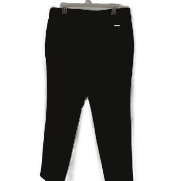 Anne Klein Black Dress Pants 14P 36" x 26" Gold Zipper Pockets - Picture 7 of 14